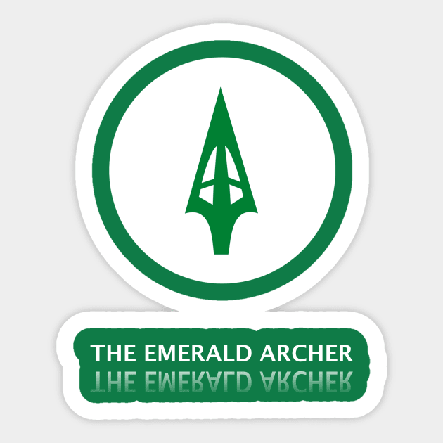 the emerald archer Sticker by johnkent